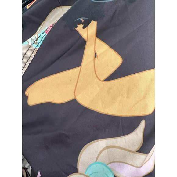 Members Only Looney Tunes Reversible Black Trucker Jacket Black Size Small - Picture 14 of 16